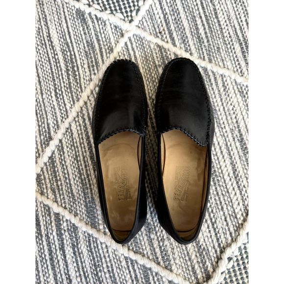 Salvatore Ferragamo Black Leather Loafers main image 4